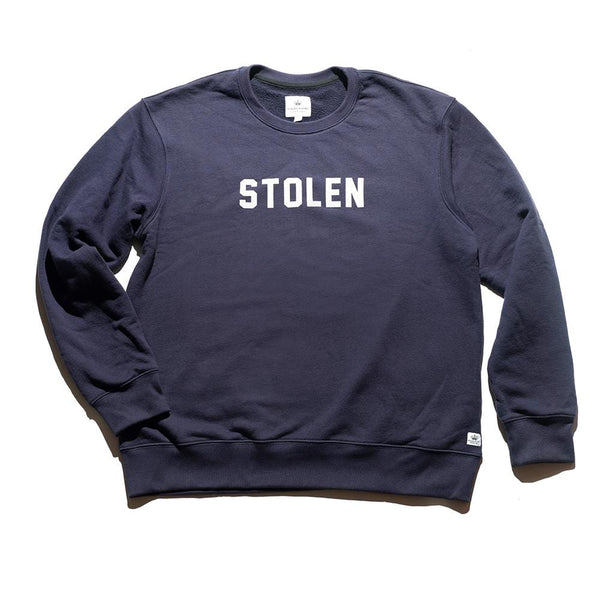 Navy Crew Neck - Logo - Stolen Riches