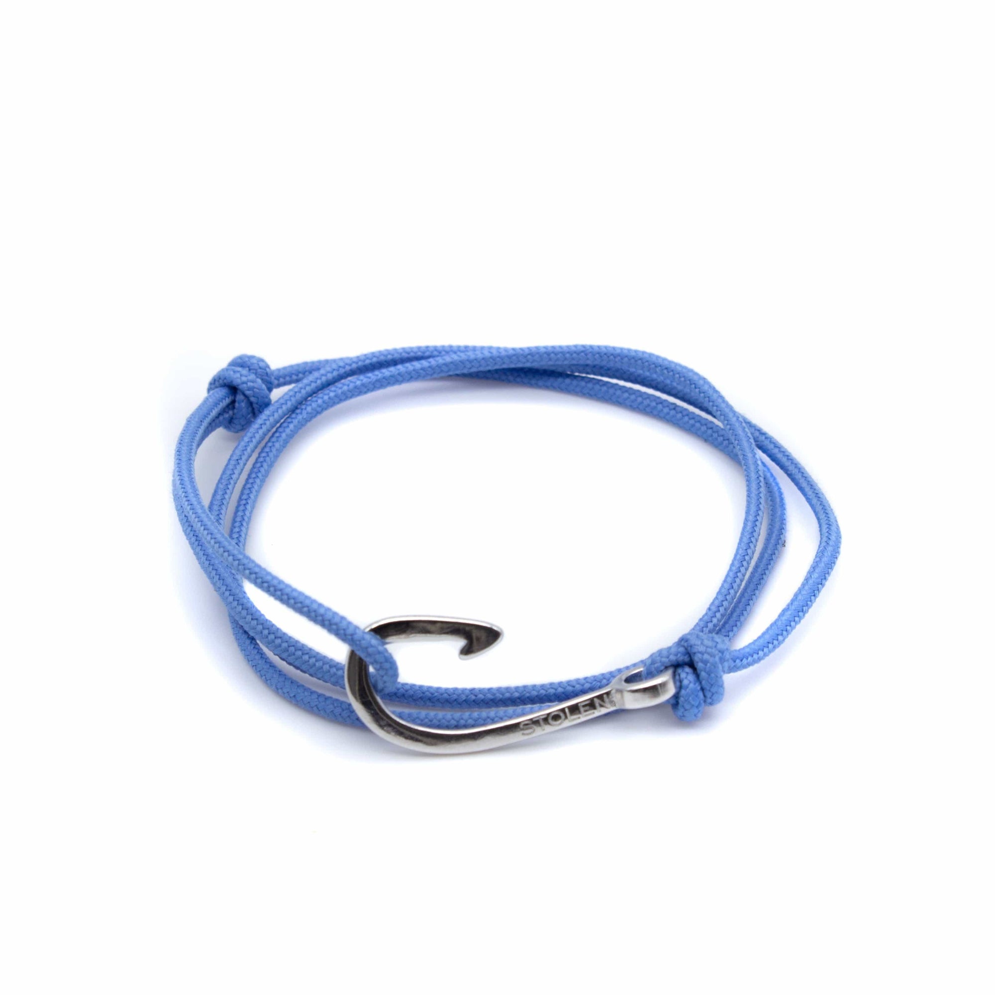 Baby Blue Men's Bracelet With Silver Hook - Stolen Riches